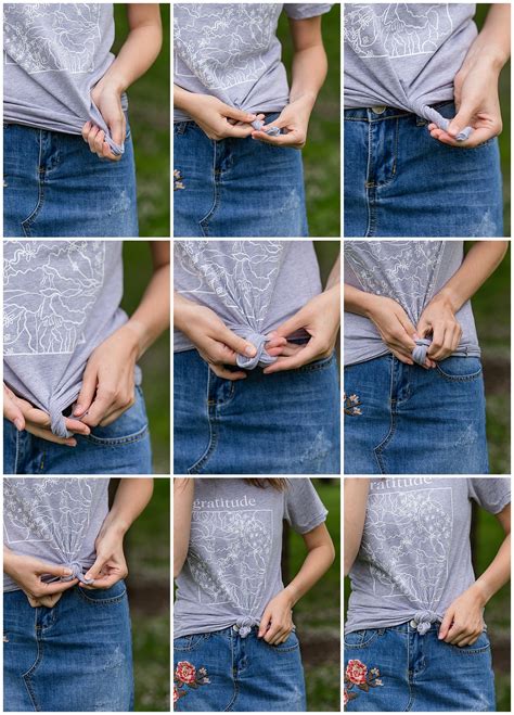 how to tie shirt knot.